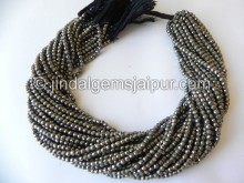 Pyrite Faceted Round Shape Beads